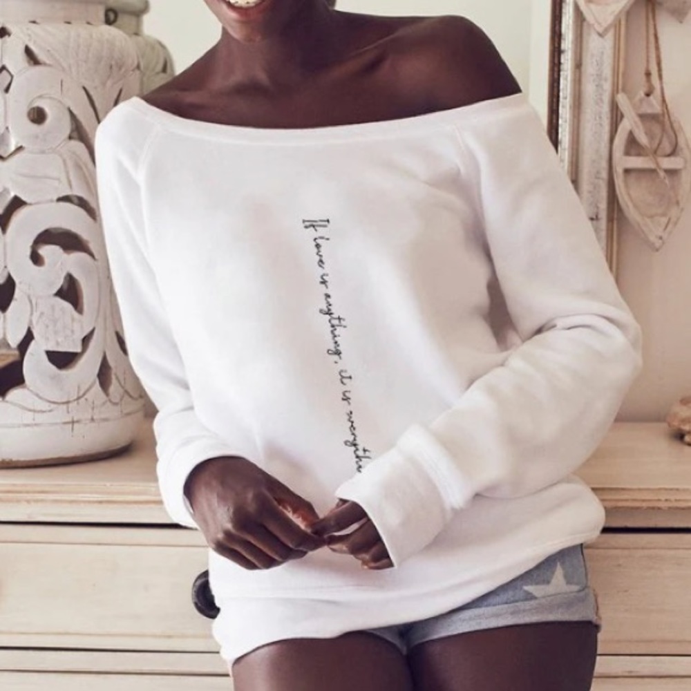 Om & Ah London “Love is everything” cozy pullover